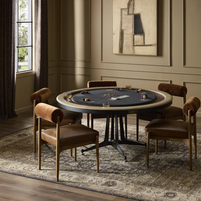 Poker Table-Smoked Oak, Smoked Oak