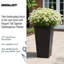 Tall Planter with Drainage Holes, Frostproof Outdoor Plant Pot, Concrete Effect Tall Tapered Planter-1723623151-1725949036