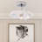 Dametrious 1 - Light Silver Glass Semi-Flush Ceiling Light