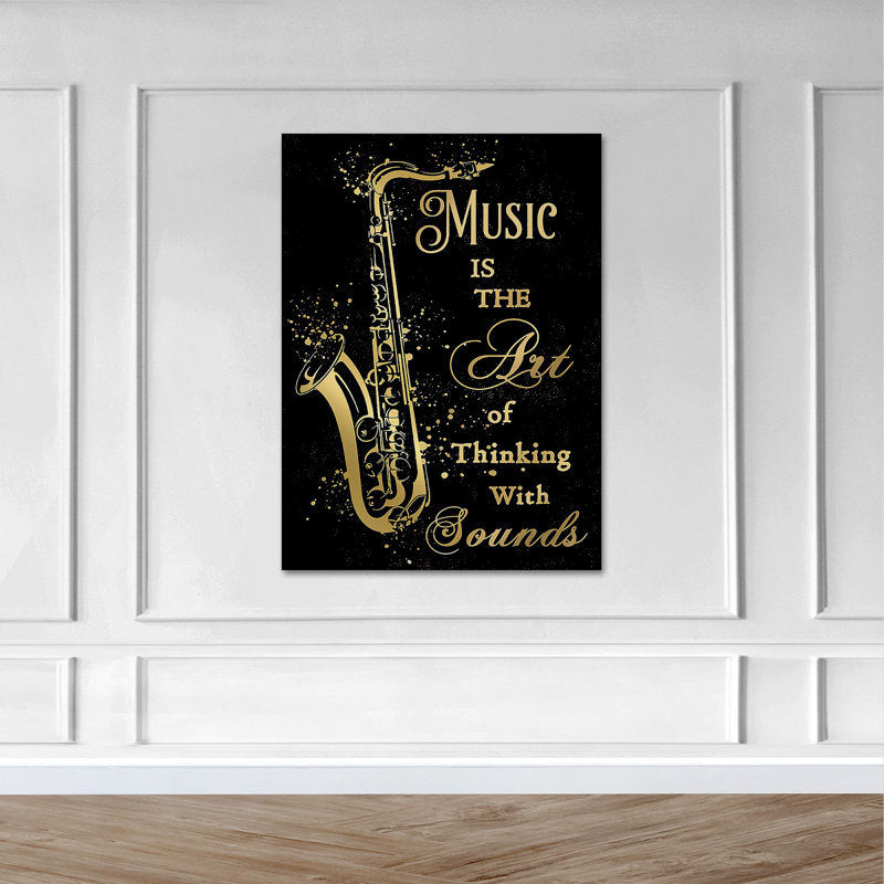 The Saxophone - Wrapped Canvas Graphic Art, 14" H x 11" W x 2" D