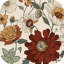Paire de rideaux occultant à motif floral avec œillets Boho-128966242-128966243