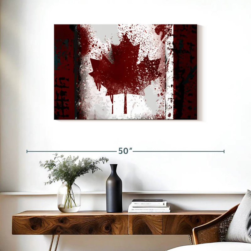 Borges Rustic Canada Flag, 24" H x 36" W