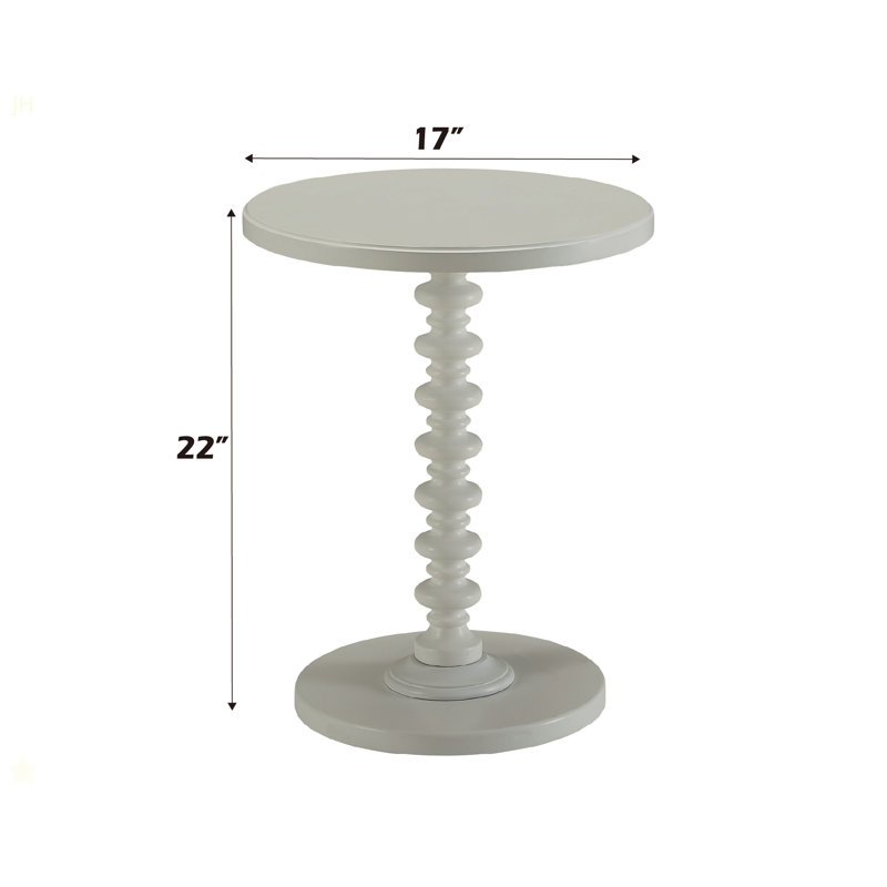 Acton White Finish Accent Table