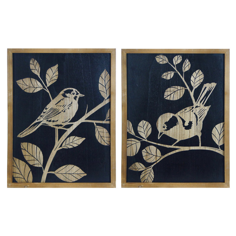 Ensemble d'art mural en bois 15,75 po