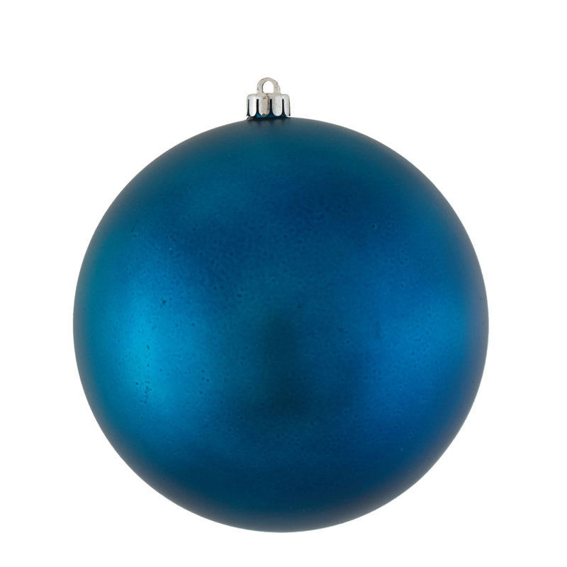Décoration de boule décorative des Fêtes, H 4 po x l 4 po x P 4 po, Bleu mer mat, 6