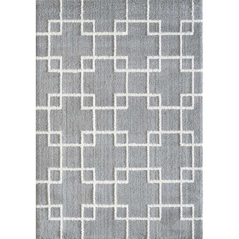 Tapis argenté area Kempf, Rectangle 9 pi 2 po x 12 pi 10 po