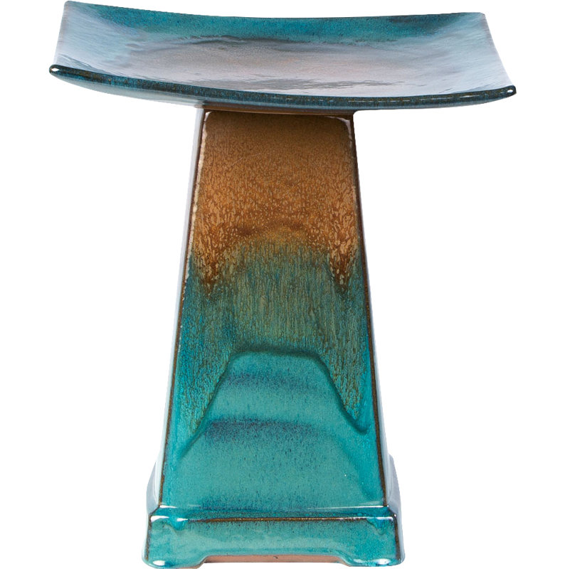 Canady Ceramic Pedestal Birdbath