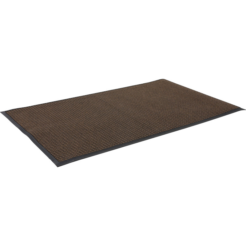 Brown Polypropylene Outdoor Waterguard Mat with Rubber Backing