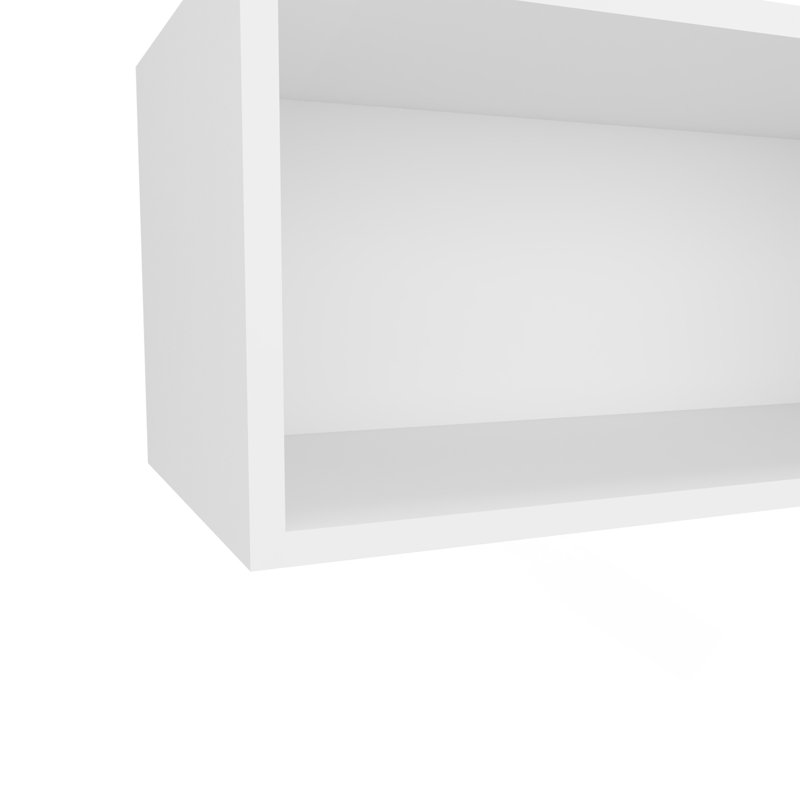 Armoire murale Hard Rock en mélamine avec rangement ouvert, noir
