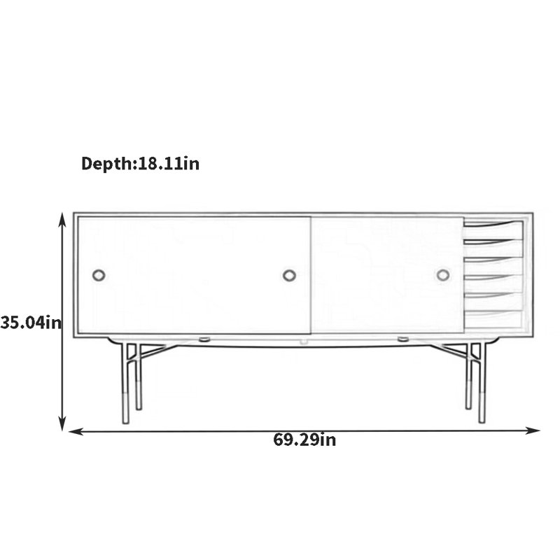 Buffet haut de gamme Art Design, Bleu