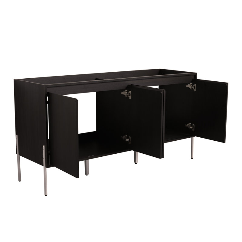 Meuble-lavabo autoportant 60 po avec portes à fermeture douce 60 po