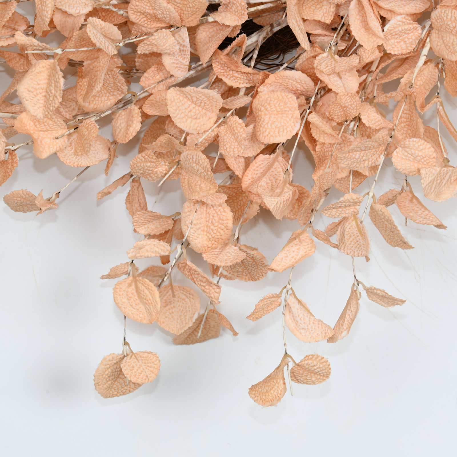24'' Handcrafted Faux Eucalyptus Wreath, Beige