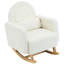 Chaise berçante en velours blanc crème Carden