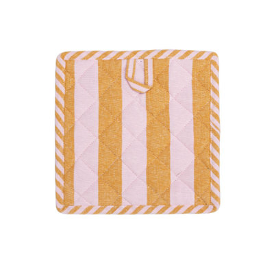 Woven Cotton Striped Pot Holder Set