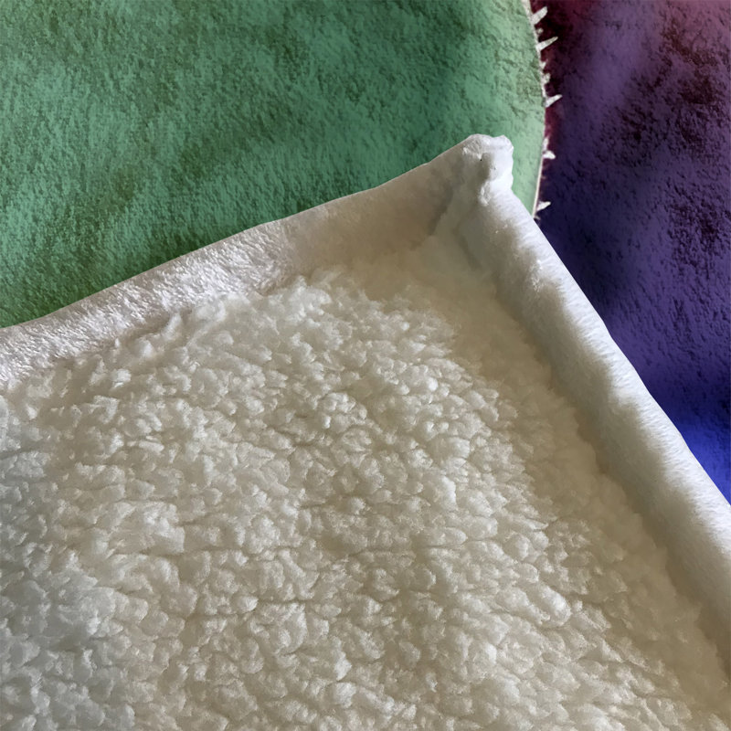Throw Blanket, 68" W x 80" L, Floral/Abstract, Green/Blue/Red