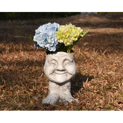 Whimsical Harmony - Old Lady Planter Pot