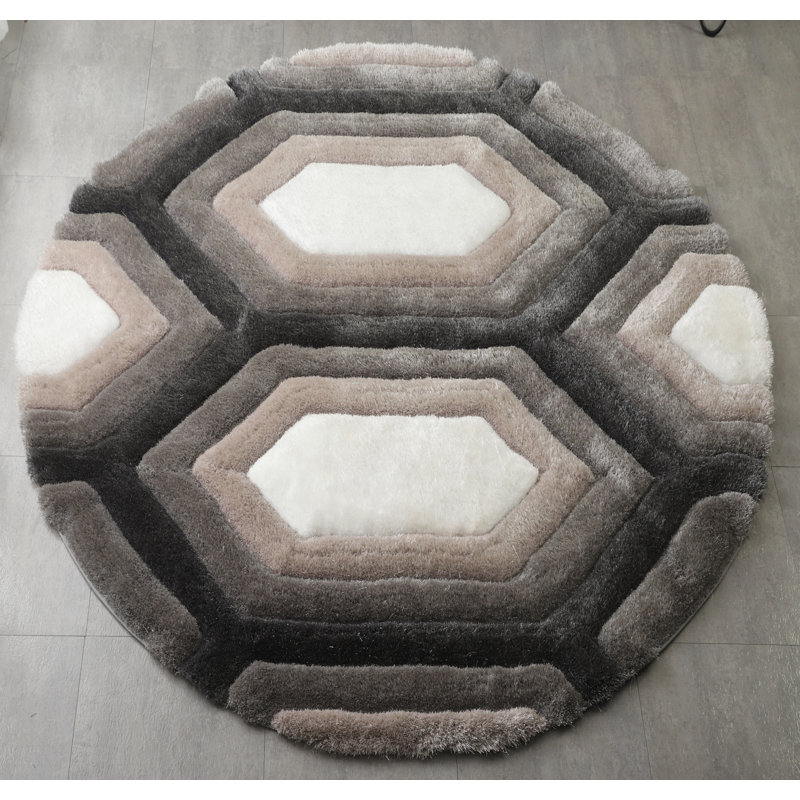 Gretchen Geometric Indoor Rug, Round 7'