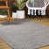 Longshore Tides Amold Striped Dary Gray Indoor / Outdoor Area Rug | Wayfair