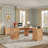 67'' Farmhouse L Shaped Desk with Drawers, Home office Corner Computer Desk with File Storage and Charging Station-897145227