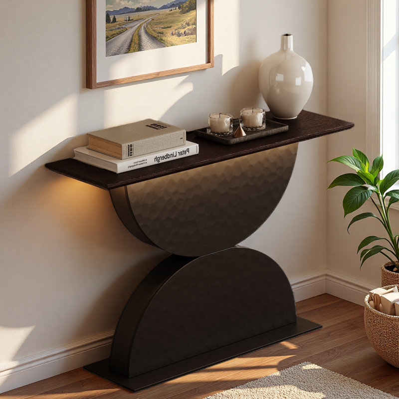 Console demi-cercles avec lumière DEL et texture en forme de marteau 3D