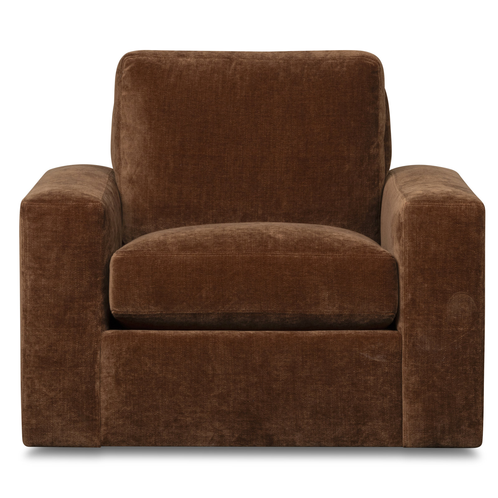 Jonie Upholstered Swivel Armchair, Andrew Sienna