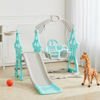 Northrup Zoomie Kids Plastic Swing Set with Swing(s) , 1 Slide(s)