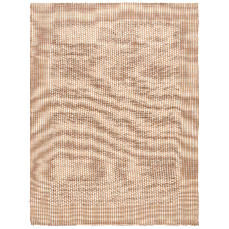 Tapis ivoire / beige tissé à la main erroll Pollux, Rectangulaire 8 pi x 10 pi