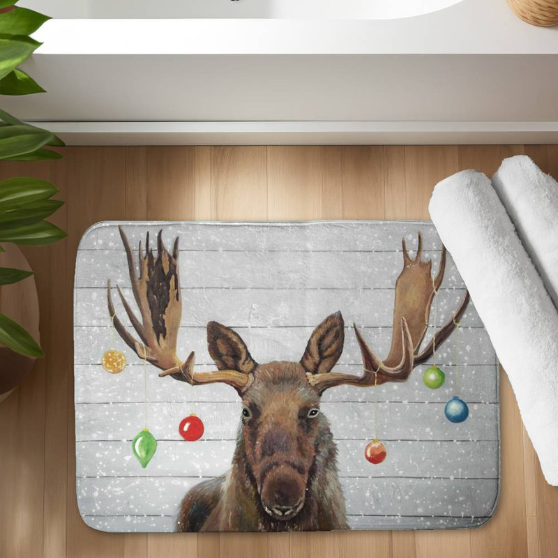 Hanrott Microfiber Non-Slip Bath Mat, 24" W x 17" L
