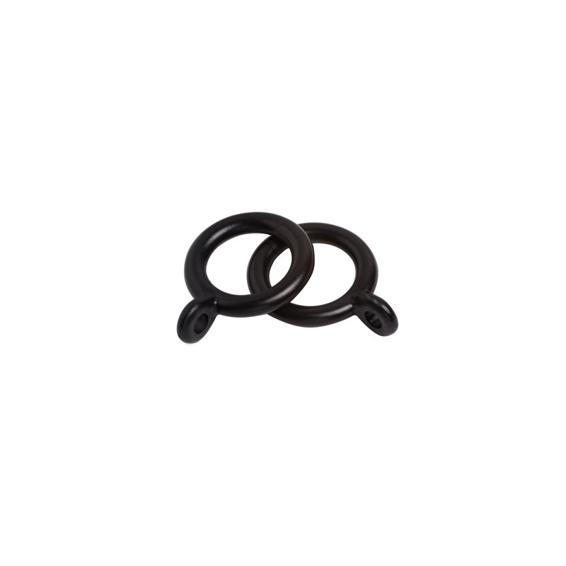 Jetta 6.86cm Curtain Rings, 17mm Internal Diameter, Black