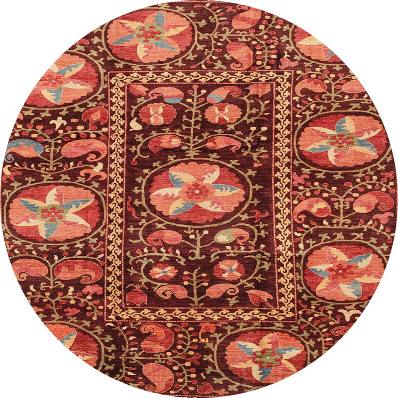 Abstract Indoor Rug, Round 8'