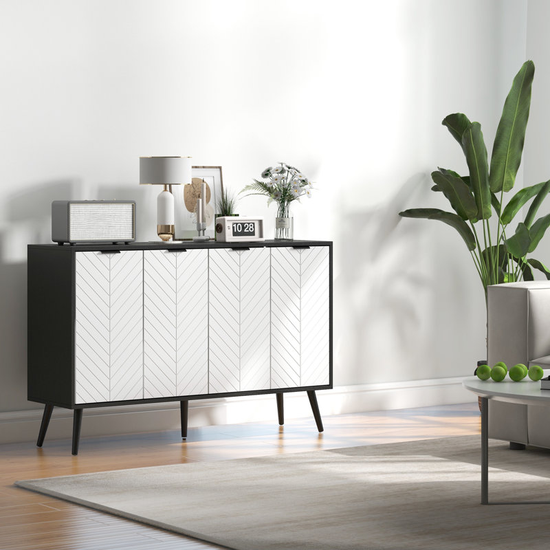 Buffet, armoire d'appoint avec tablettes réglables