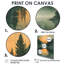 Décoration murale orange, forêt verte, lac au coucher du soleil-26126621-266212450
