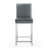 Element Modern Vegan Leather Upholstered Stainless Steel Counter Stool in Graphite-99078613-90542472