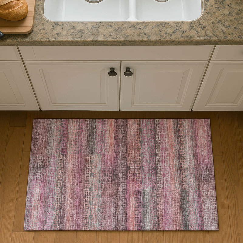 Tapis rayé de qualité supérieure Mayfield, Tapis de couloir 2 pi 3 po x 7 pi 6 po, Sauge
