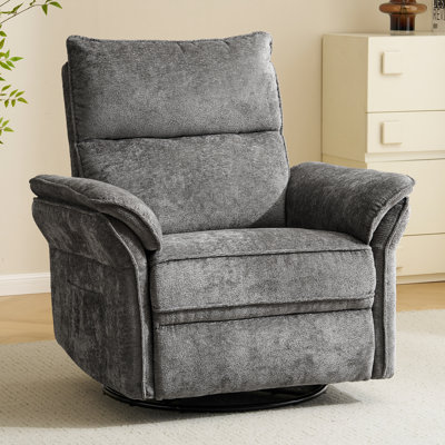 Oversized Power Recliner Chair Swivel Glider With Massage And Heat by Latitude Run