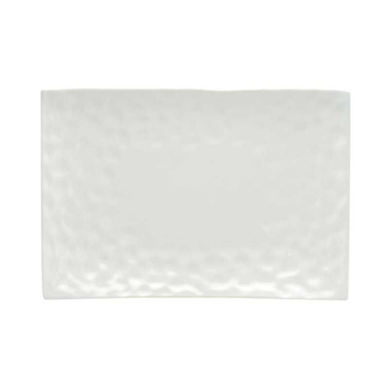 Red Vanilla Marble Rectangular 11" x 9" Dinner Plate