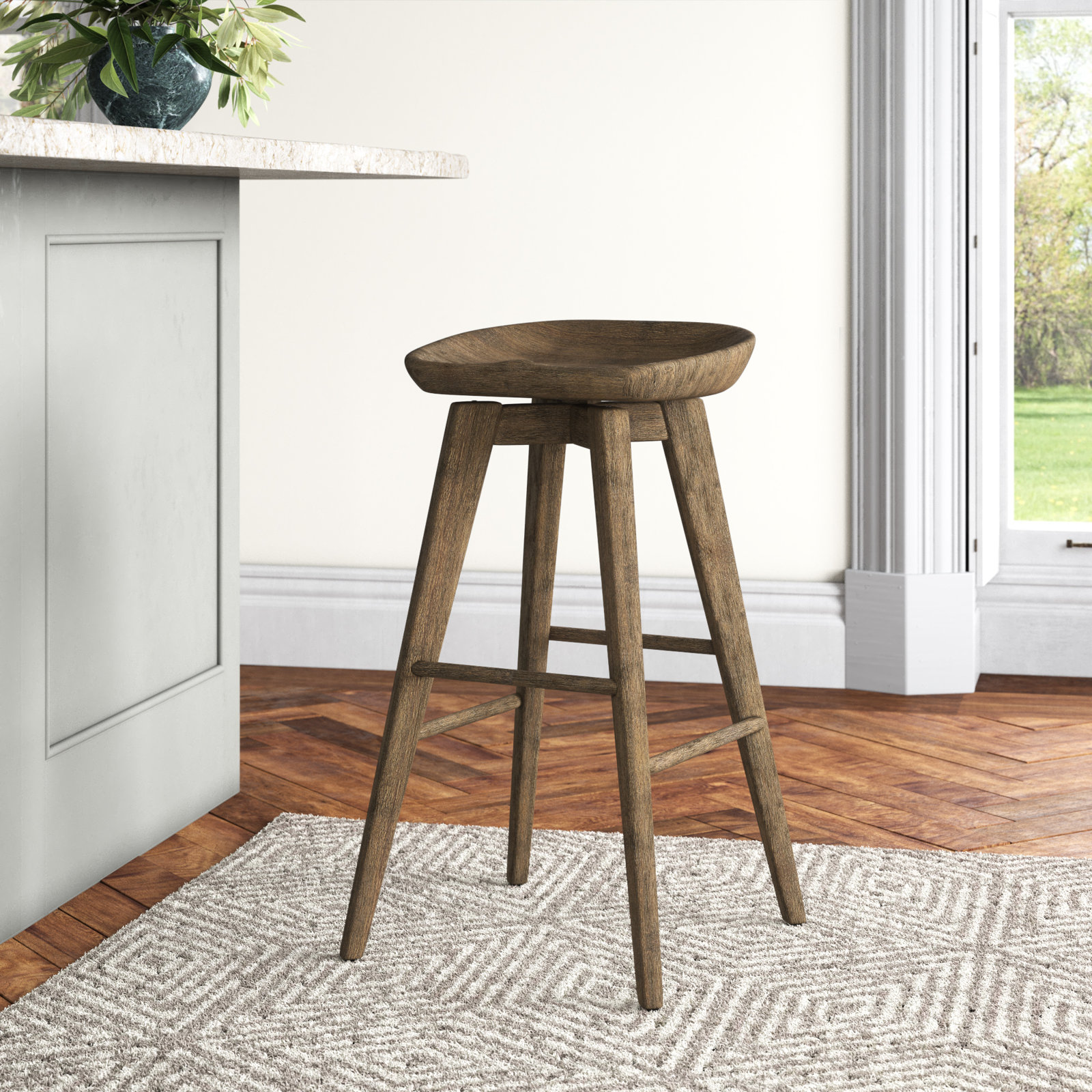 Niles Swivel Bar Stool, Bar Stool (24.75” Seat Height)
