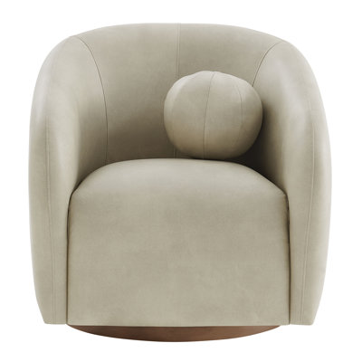 Jonina Swivel Vegan Leather Armchair in Mineral