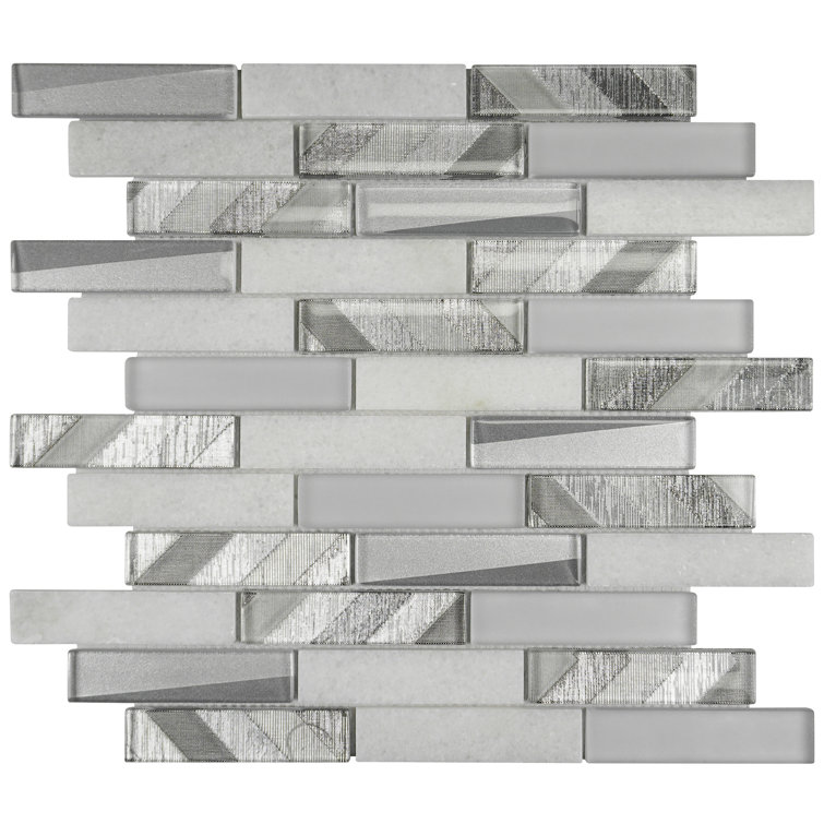 Silver Fabric Glass Subway Mosaic Tile  Online Tile Store with Free  Shipping on Qualifying Orders