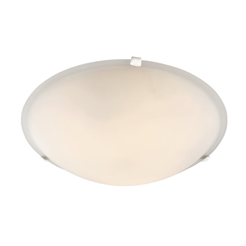 Plafonnier encastré simple à 2 lumières Rowan, Blanc, H 6 po x l 15 po x P 15 po