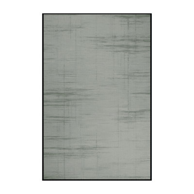 Tapis abstrait gris lavable à la machine
