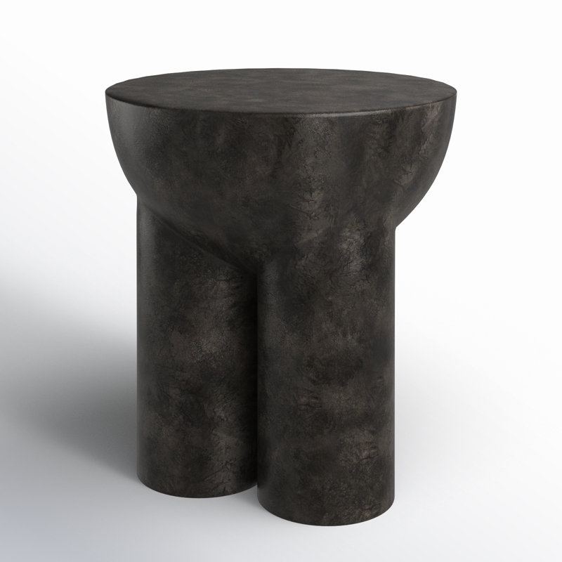 Sante End Table, Raw Black