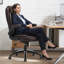 Fauteuil de direction ergonomique, hauteur réglable et accoudoirs rabattables-1468300004