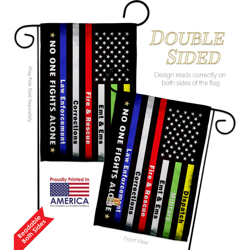 Ensemble de 2 drapeaux de jardin décoratifs en polyester à impressions unique de 2 côtés 19 po oreillers