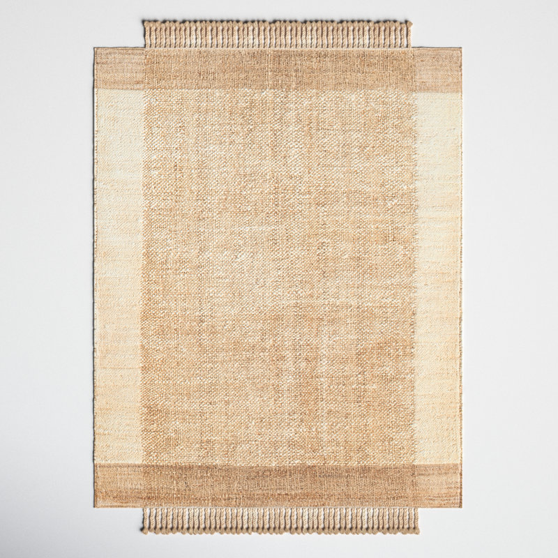 Roslyn Hand Woven Light Brown/Tan Area Rug, Rectangle 8' x 10'