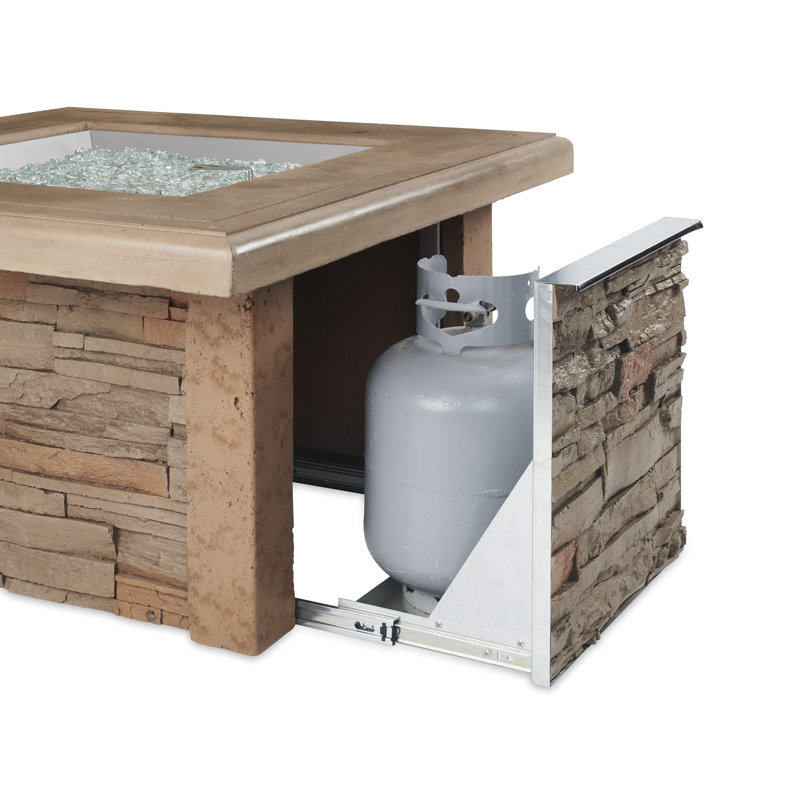 Square Smokeless Fire Pit Table with Hidden Fuel Tank
