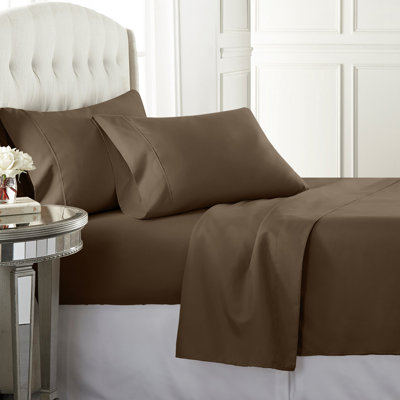  Ensemble de draps en satin de coton de qualité égyptienne