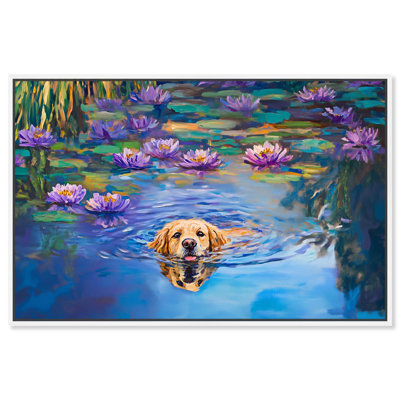 Watery Wag I Canvas Van Gogh Pets by Art Remedy