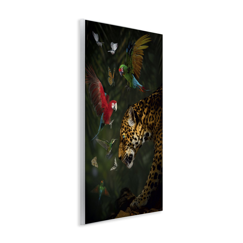 Art mural Jungle Brawl Animals par Reinders, H 15 po x l 10 po