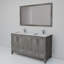 Ensemble de meuble-lavabo double 60 po x P 22 po Jacques, robinet et miroir 58 po-51245000-113024816